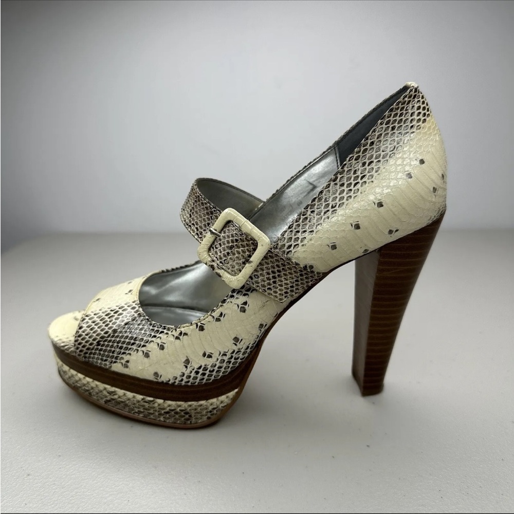 Calvin Klein Kaycie Snake Print Mary Jane Platform Pumps Size 6